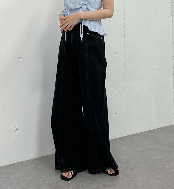 archives「リボン刺繍ワイドデニム／」|デニム|