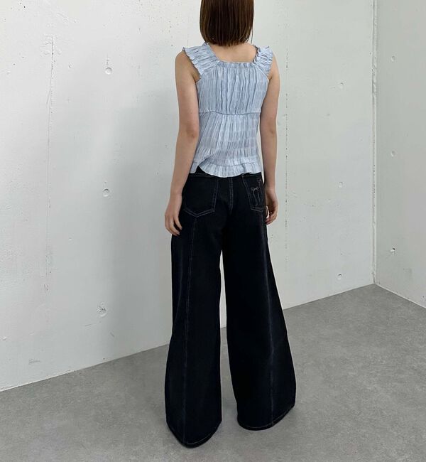 archives「リボン刺繍ワイドデニム／」|デニム|