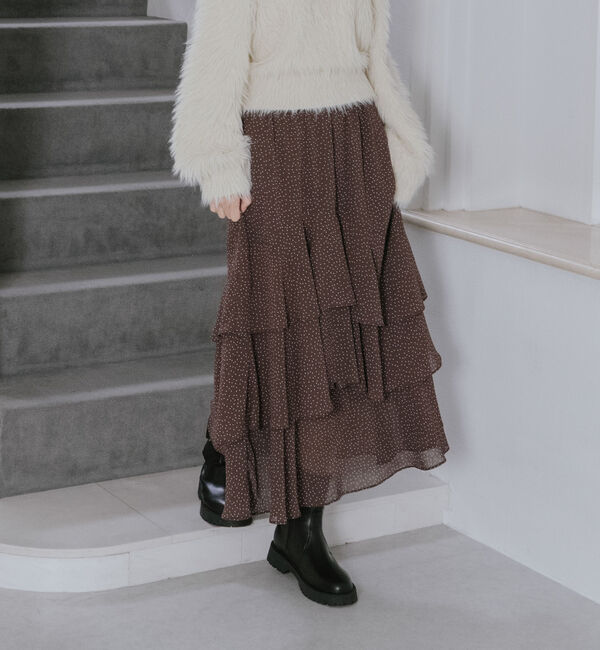 archives「ドットアソートフリルティアードスカート」|スカート|