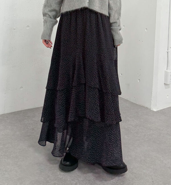archives「ドットアソートフリルティアードスカート」|スカート|