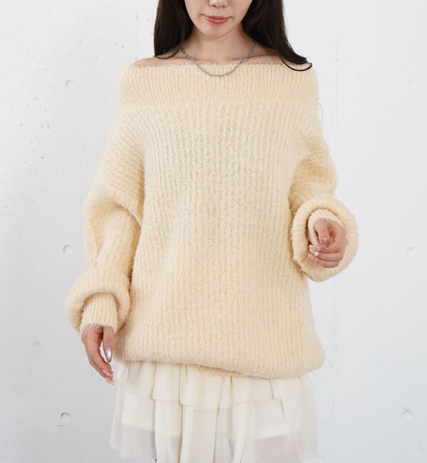 archives「カールフェザーオフショルニットプルオーバー」|ニット・セーター|