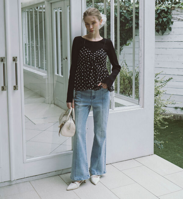 archives「オーバーダイタイトフレアストレッチデニム」|デニム|