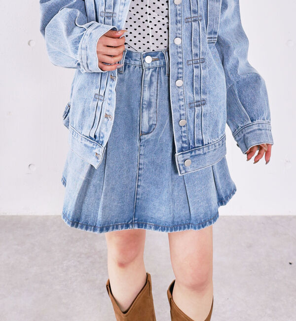 archives「デニムプリーツミニスカート」|スカート|