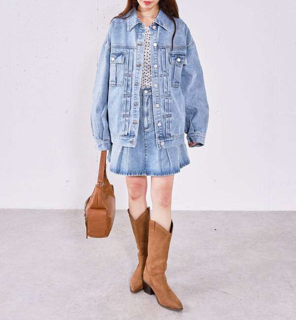 archives「デニムプリーツミニスカート」|スカート|