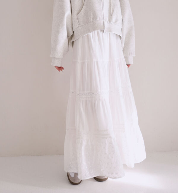 archives「コットンレースティアードスカート」|スカート|