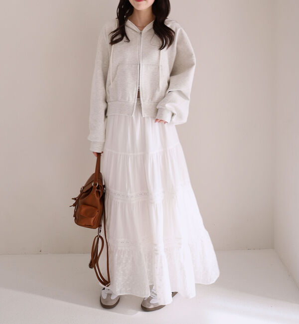 archives「コットンレースティアードスカート」|スカート|