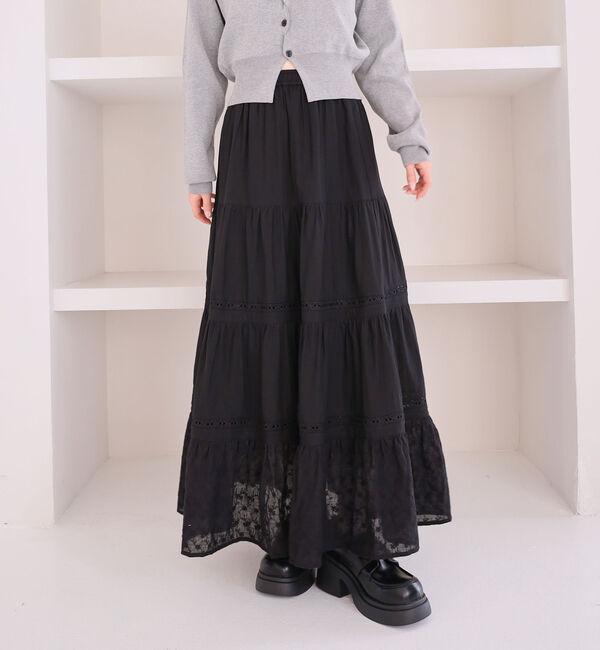 archives「コットンレースティアードスカート」|スカート|
