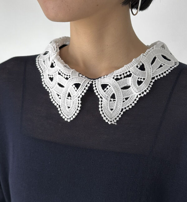 Doux archives「レースカラーニット」|ニット・セーター|