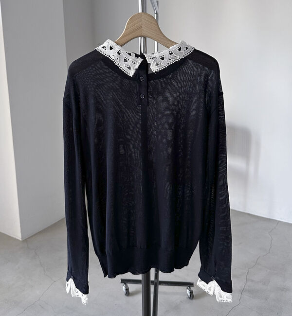 Doux archives「レースカラーニット」|ニット・セーター|