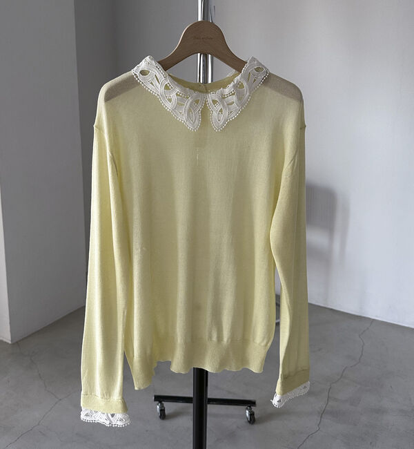 Doux archives「レースカラーニット」|ニット・セーター|