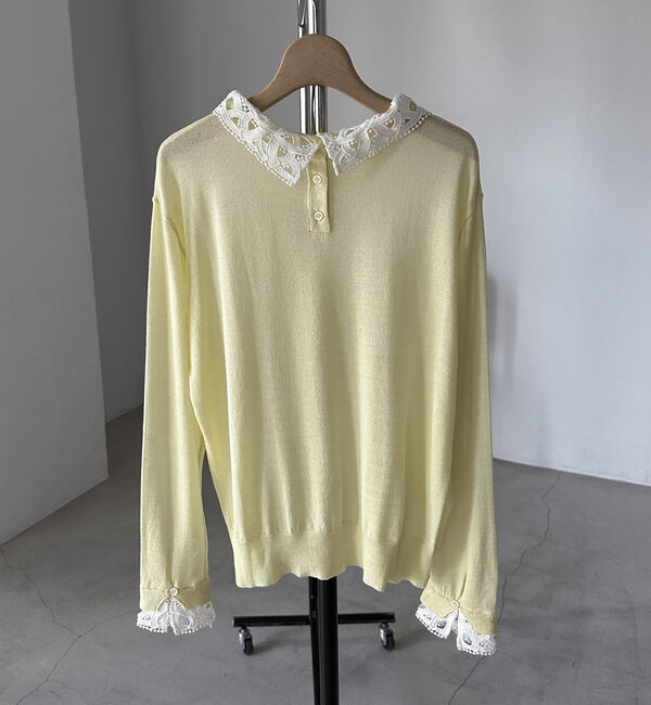 Doux archives「レースカラーニット」|ニット・セーター|