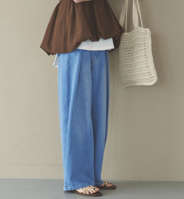 Doux archives「&rsquo;ソフトデニムワイドタックパンツ&rsquo;」|チノ|