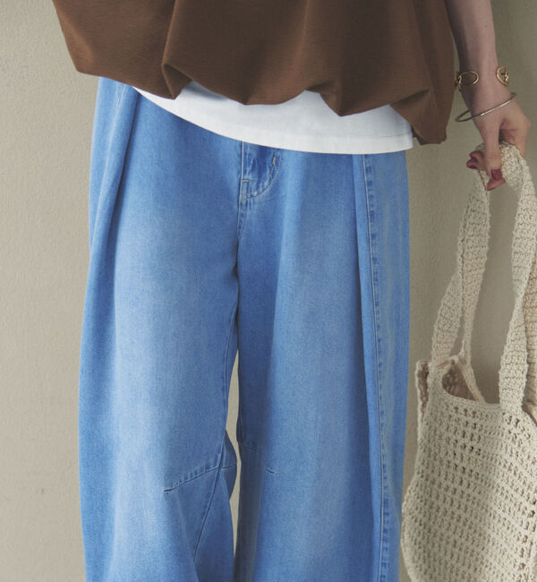 Doux archives「&rsquo;ソフトデニムワイドタックパンツ&rsquo;」|チノ|