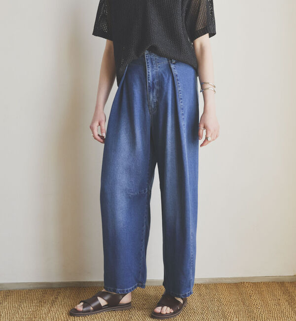 Doux archives「&rsquo;ソフトデニムワイドタックパンツ&rsquo;」|チノ|