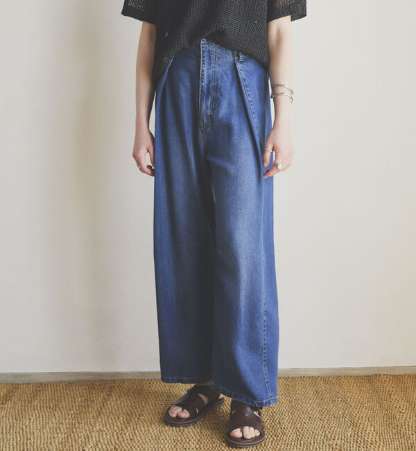 Doux archives「&rsquo;ソフトデニムワイドタックパンツ&rsquo;」|チノ|