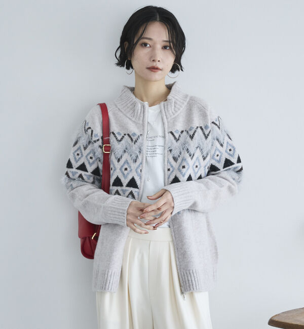 Doux archives「ノルディック柄ジャガードニットジャケット」|ニット・セーター|