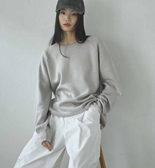 Doux archives「ラメ混スウェットライクニット」|ニット・セーター|GREIGE