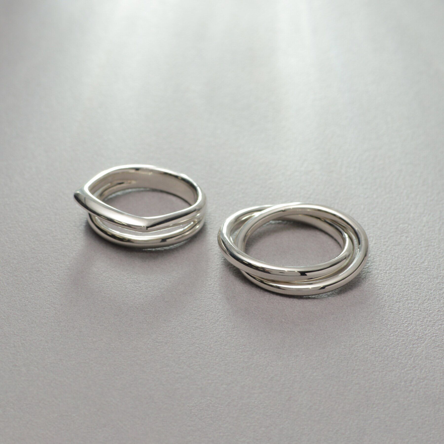 COCOSHNIK ONKITSCH「シルバー バンドリング ダブル」|リング|