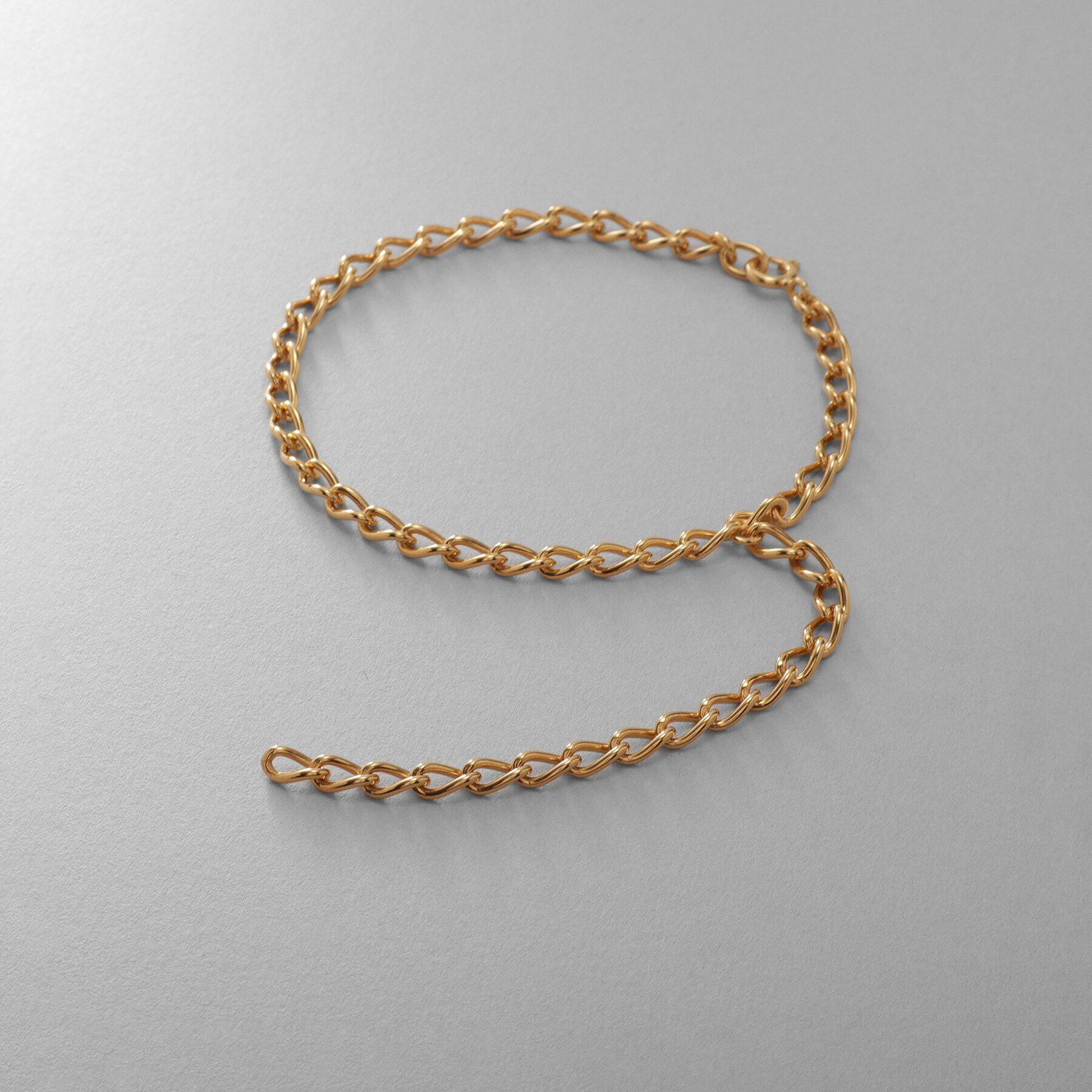 COCOSHNIK ONKITSCH「シルバー ハンギングロングカーブチェーン ブレスレット GP」|ブレスレット・バングル|