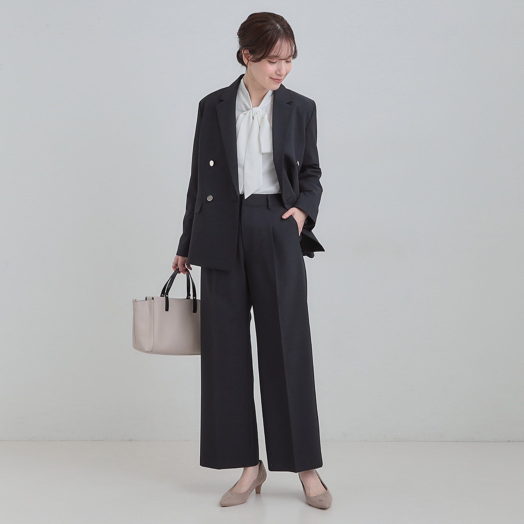 SHOO･LA･RUE「【洗濯機可/セットアップ可】サラっと軽やか ワイドストレートパンツ」|その他|