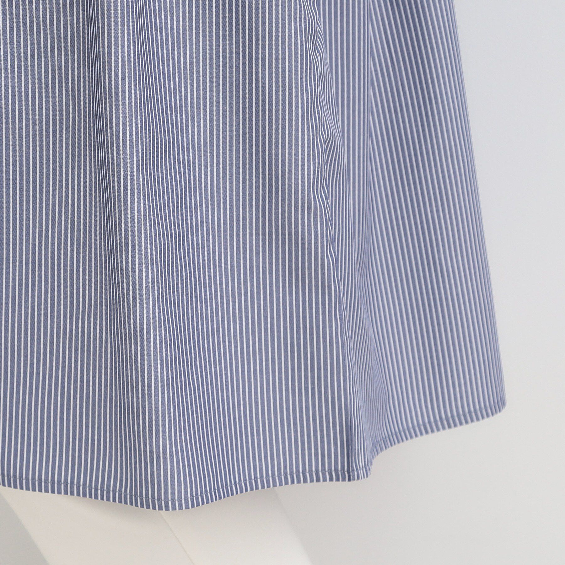 SHOO･LA･RUE「【S-LL/体型カバー】ストライプ柄ドッキングワンピース」|ワンピース|