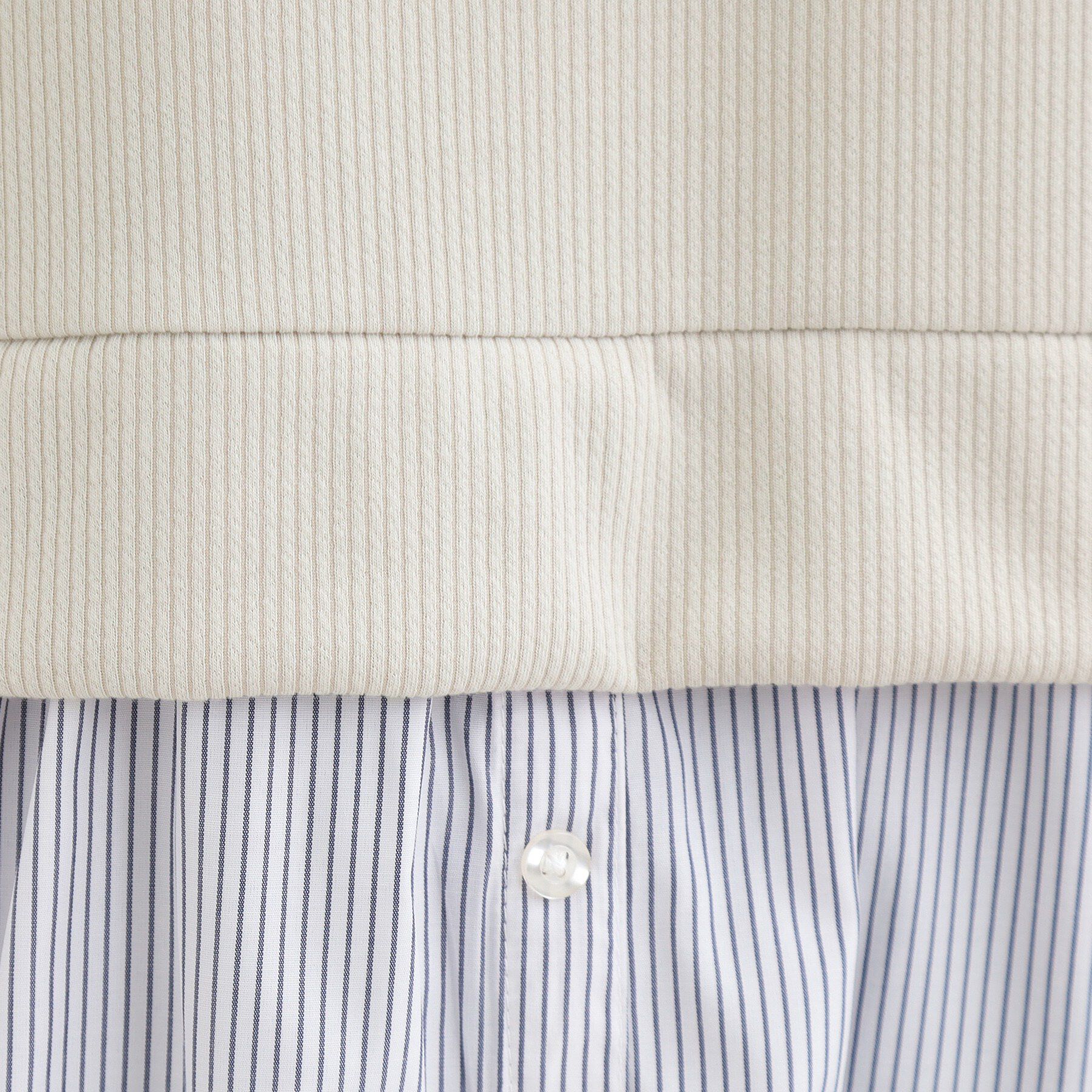 SHOO･LA･RUE「【S-LL/体型カバー】ストライプ柄ドッキングワンピース」|ワンピース|