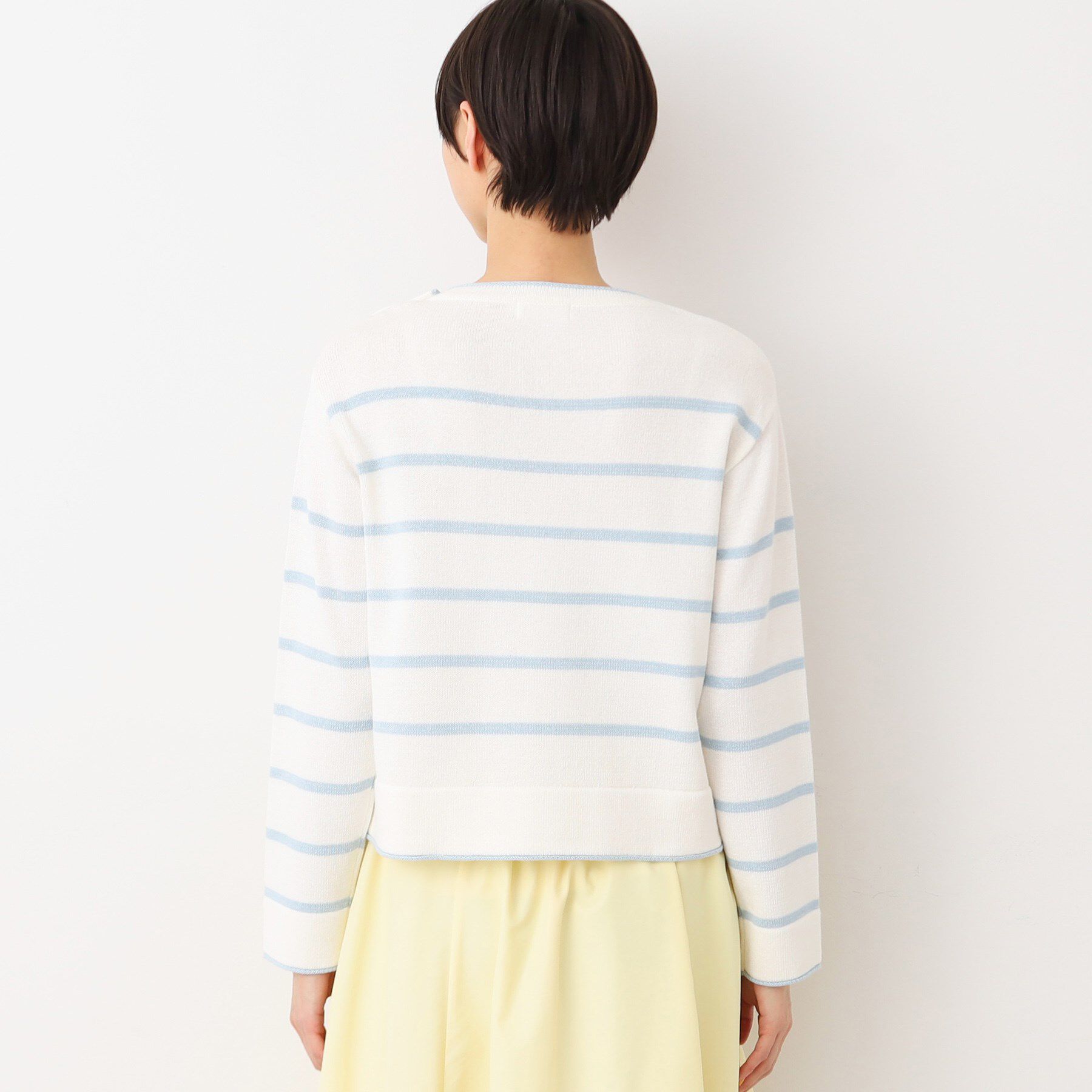 Dessin「【洗える】肩ボタン付きボーダーニット（XS～L）」|ニット・セーター|