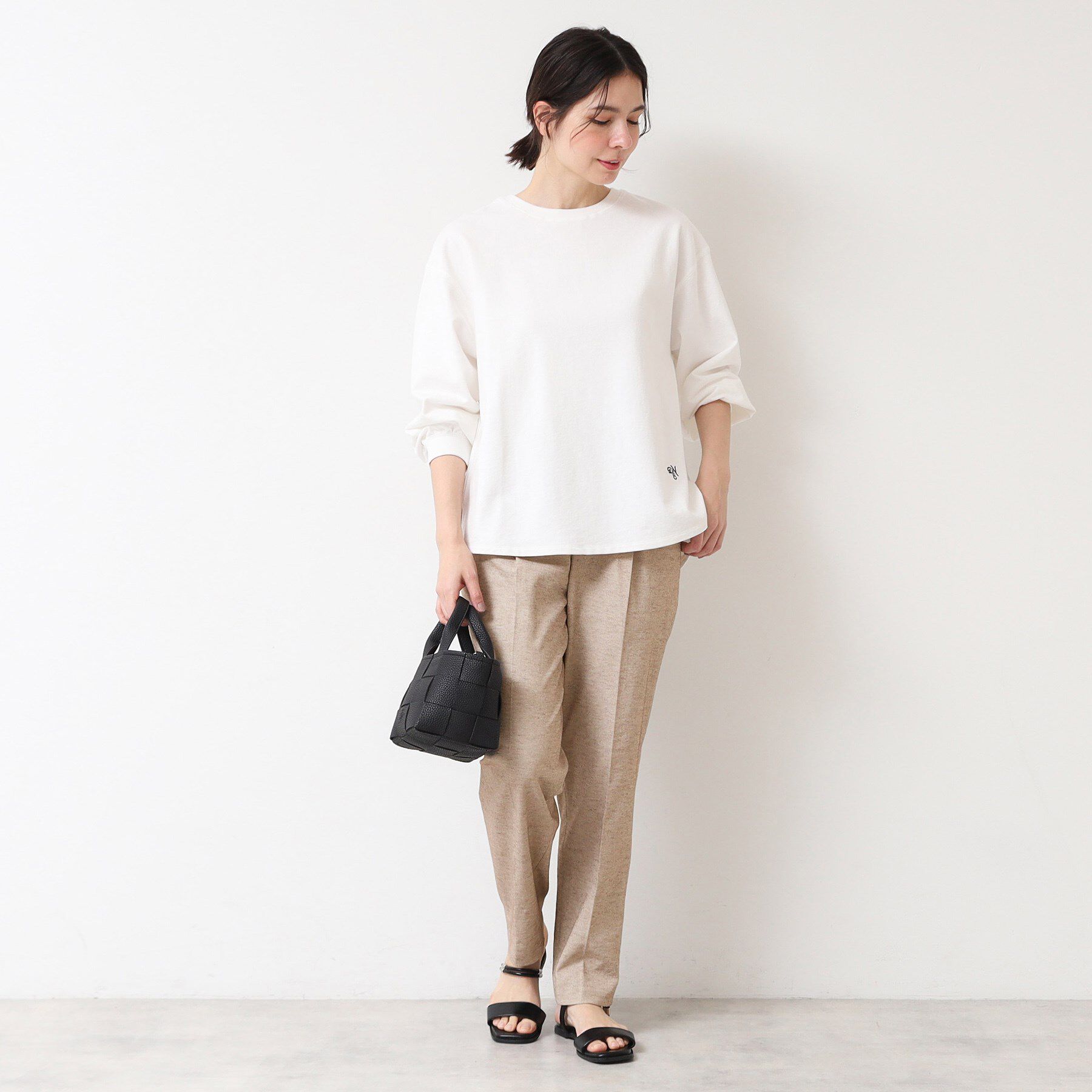 Dessin「【多機能・後ろゴム】リネンブレンドテーパードパンツ」|その他|