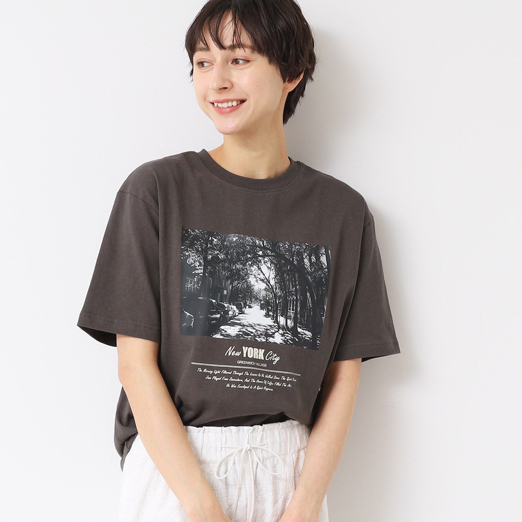 Dessin「【ユニセックス】フォトTシャツ」|Tシャツ・カットソー|チャコールグレー(0