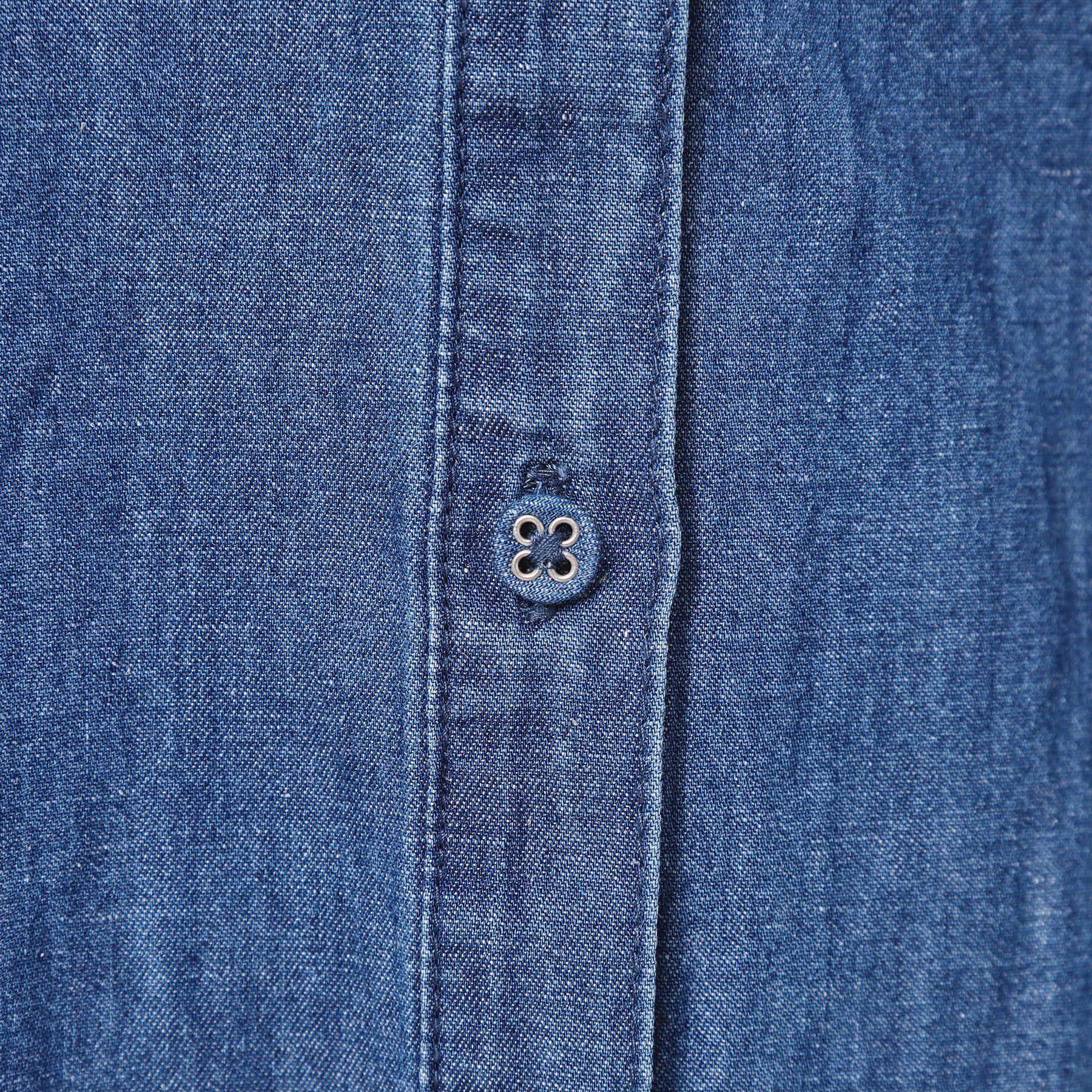 Dessin「【洗える】リネンブレンドデニム調シャツワンピース（S～L）」|ワンピース|