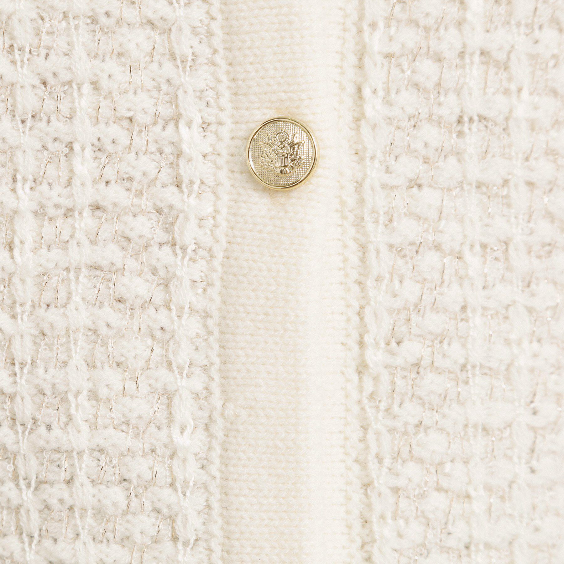 ITS&rsquo;DEMO「【手洗い可】ラメツイードニットジャケット」|ノーカラージャケット|