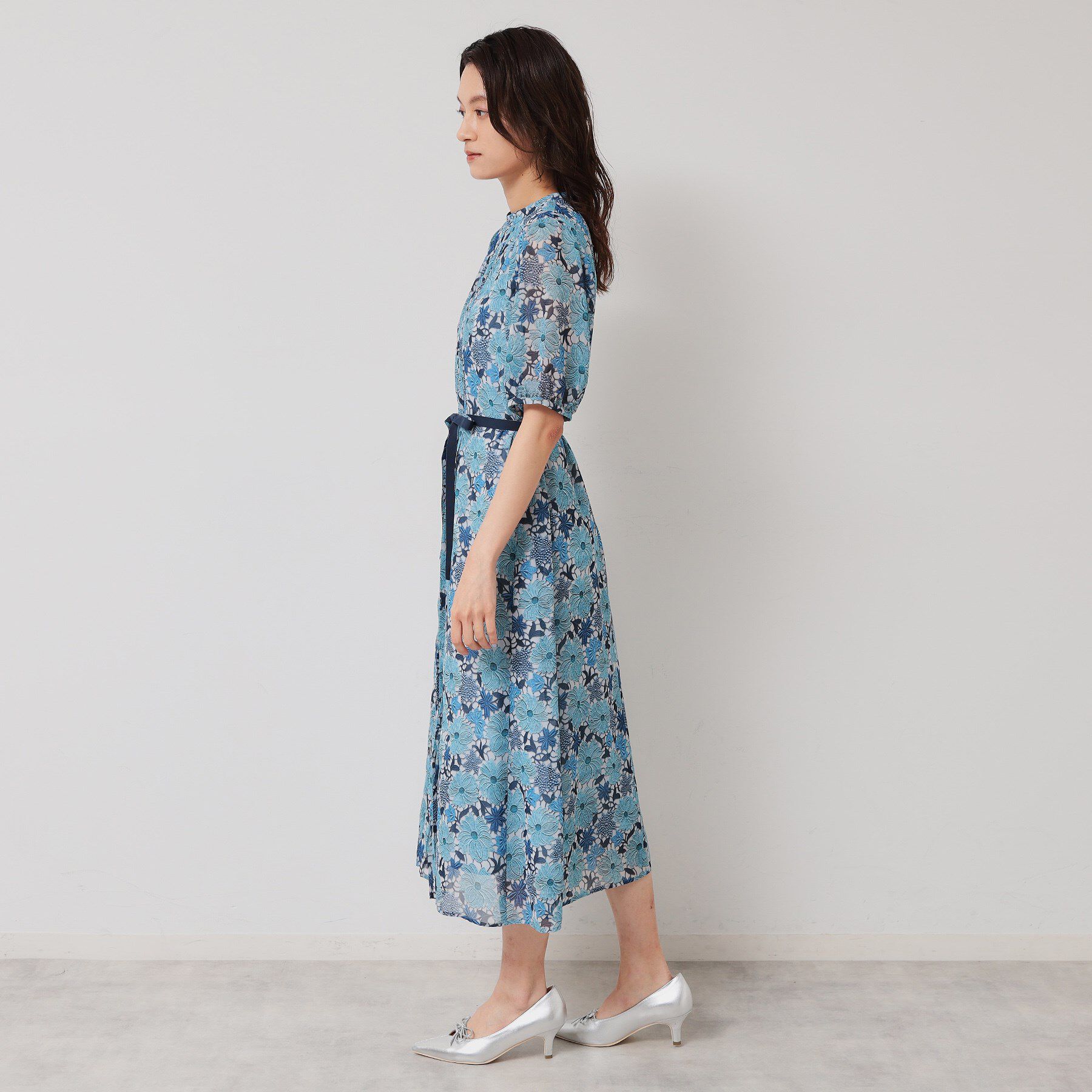 SunaUna「【完売間近／&yours project】レース柄プリーツワンピース」|ワンピース|