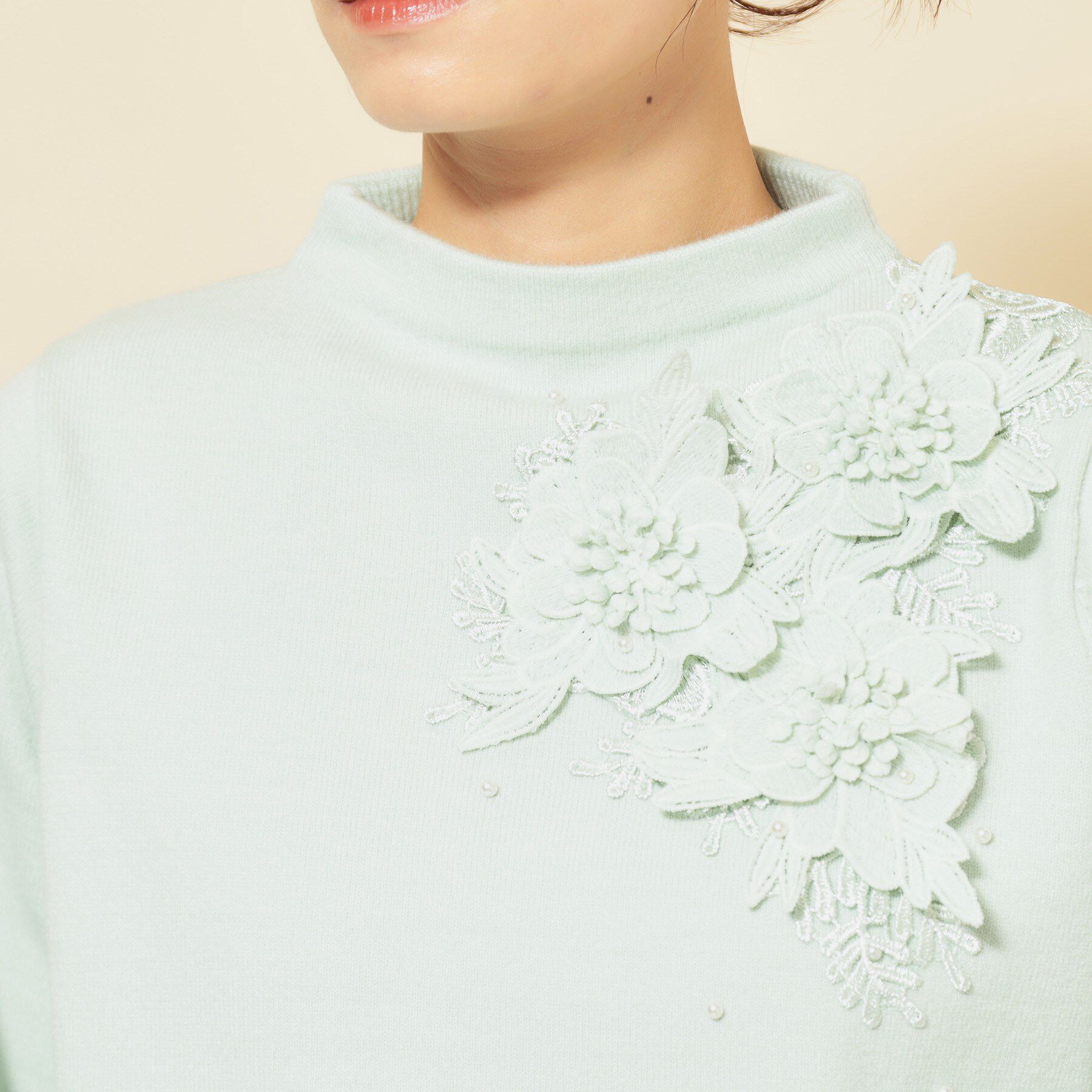 SunaUna「【洗える】ケミカルレースニット」|ニット・セーター|