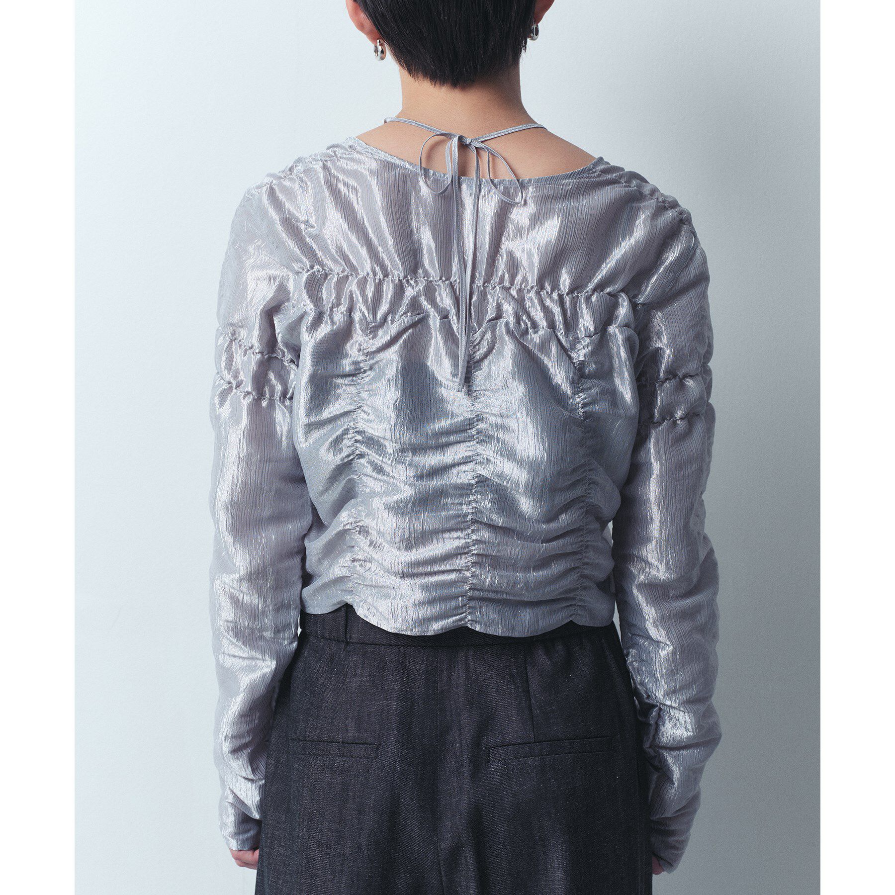 CODE A「gathered shiny blouse」|シャツ・ブラウス|