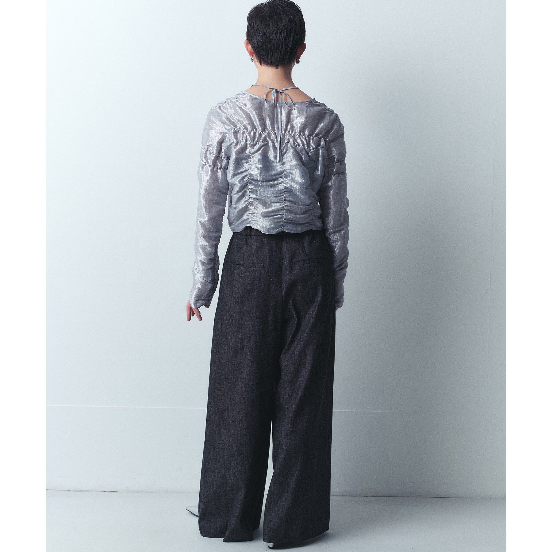 CODE A「gathered shiny blouse」|シャツ・ブラウス|
