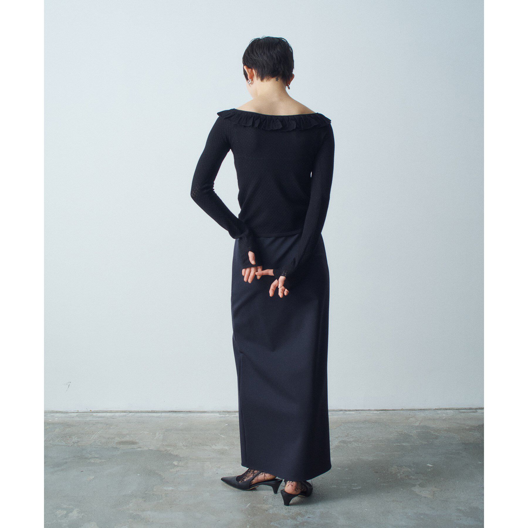 CODE A「frill lace knit pullover」|ニット・セーター|