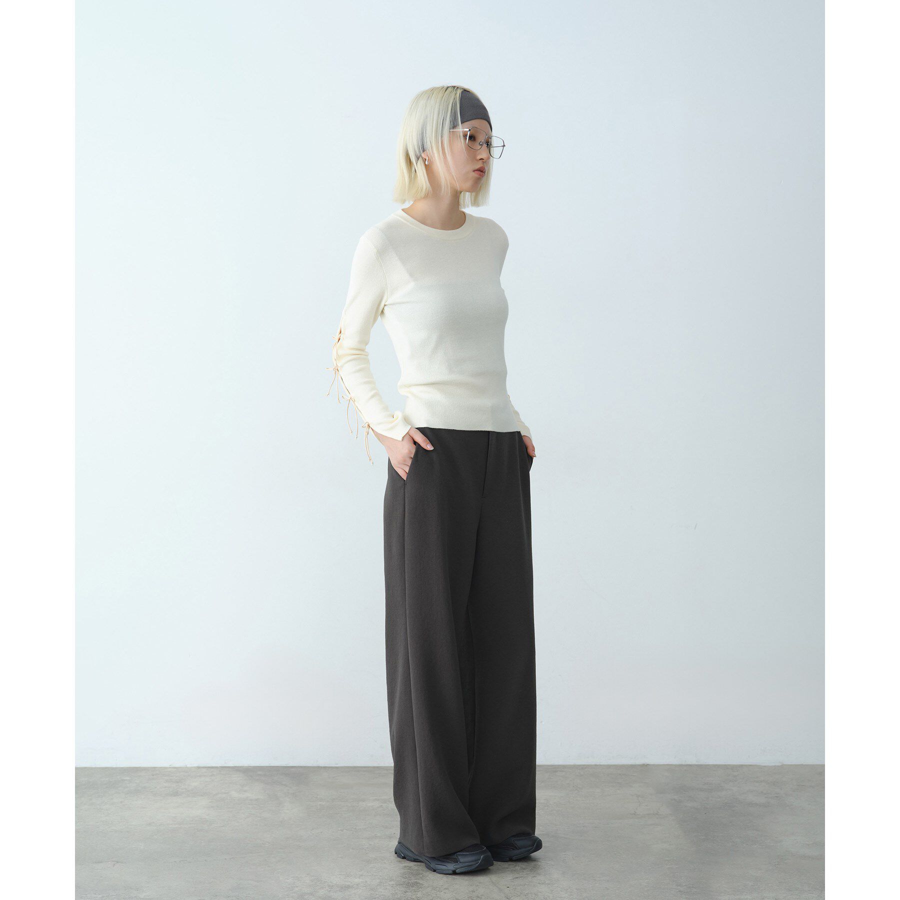 CODE A「ribbon slit pullover」|ニット・セーター|