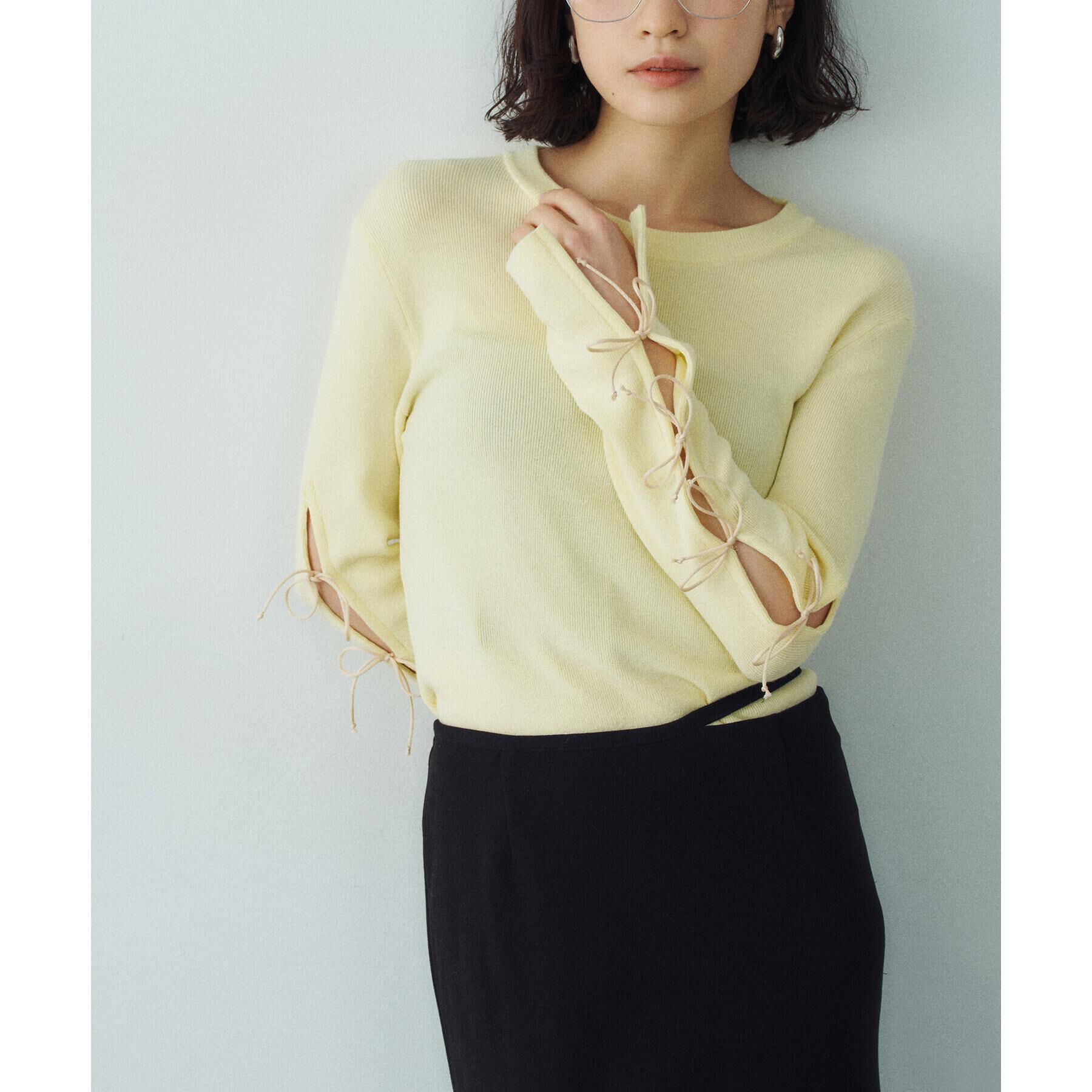 CODE A「ribbon slit pullover」|ニット・セーター|