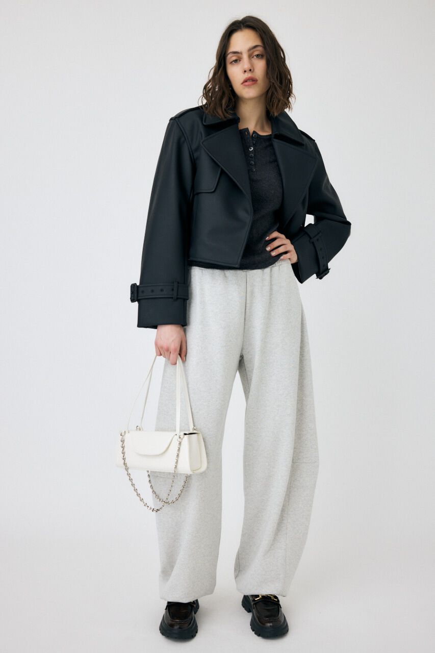 MOUSSY「F/LEATHER SHORT トレンチジャケット」|その他|