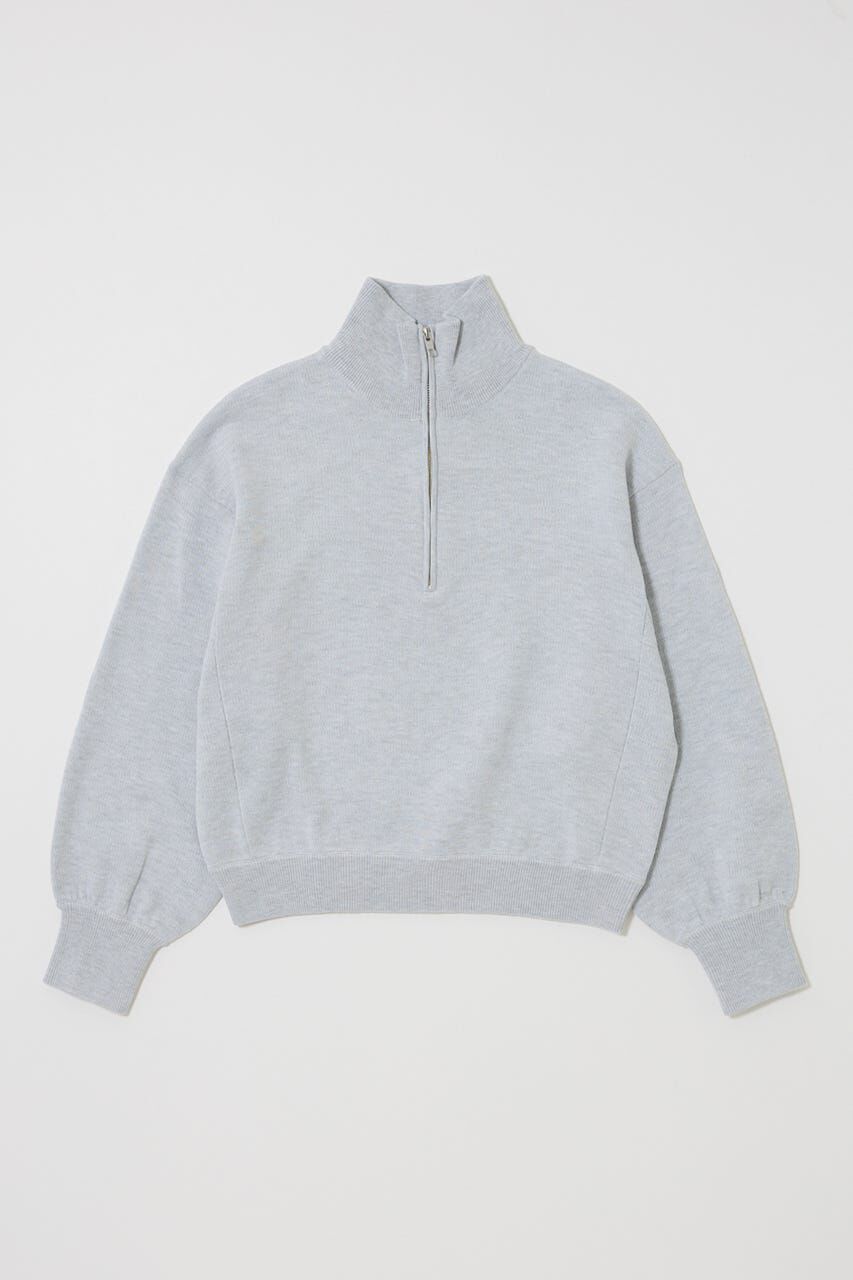 MOUSSY「SWEAT LIKE HALF ZIP ニットトップス」|パーカー|