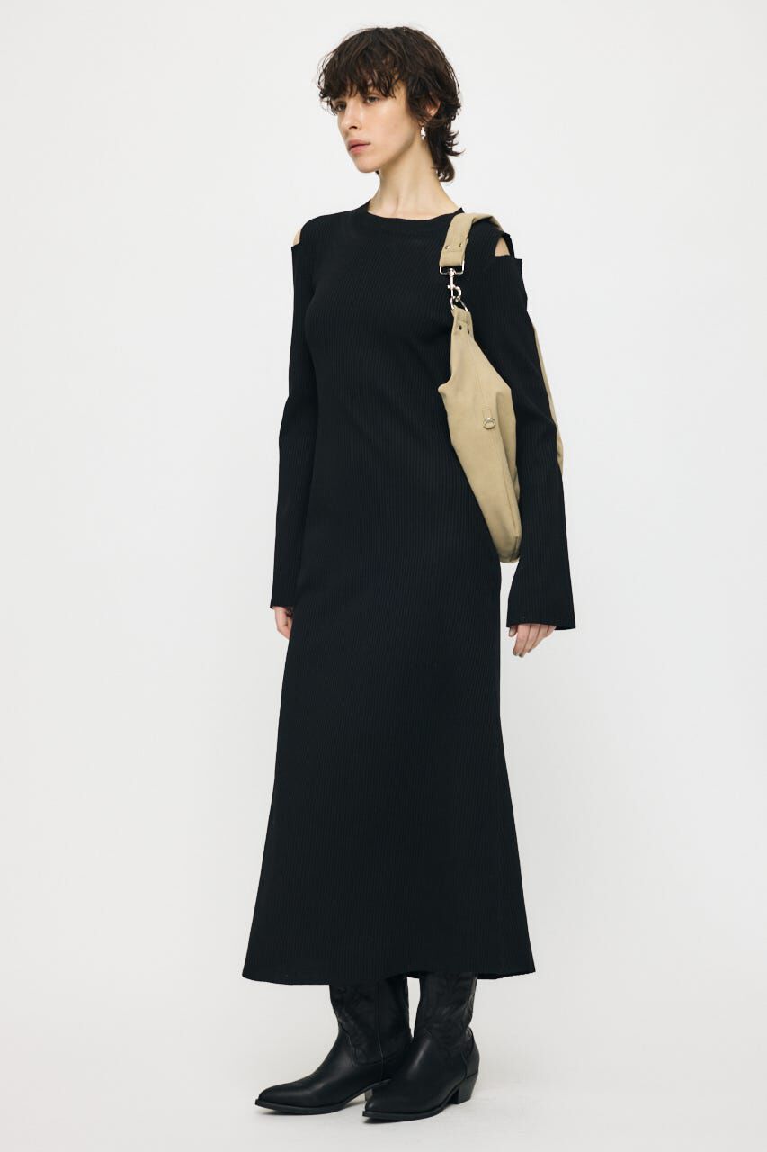 MOUSSY「OPEN SHOULDER KNIT ドレス」|ワンピース|