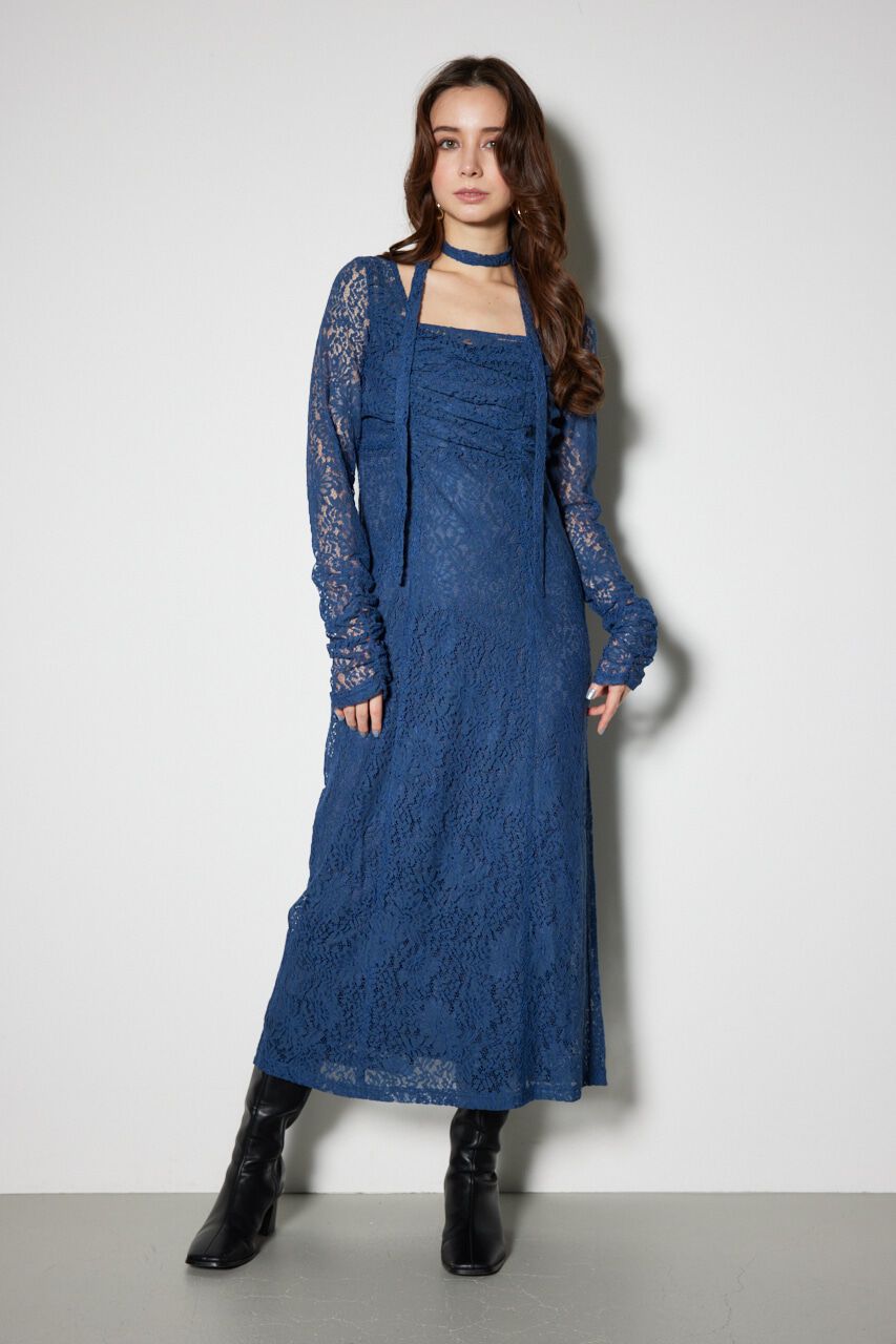 rienda「チョーカー付Iラインレースワンピース」|ワンピース|