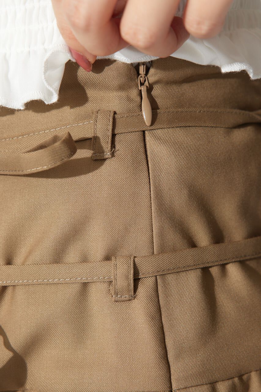 rienda「レイヤードパターンプリーツスコートショートパンツ」|スカート|