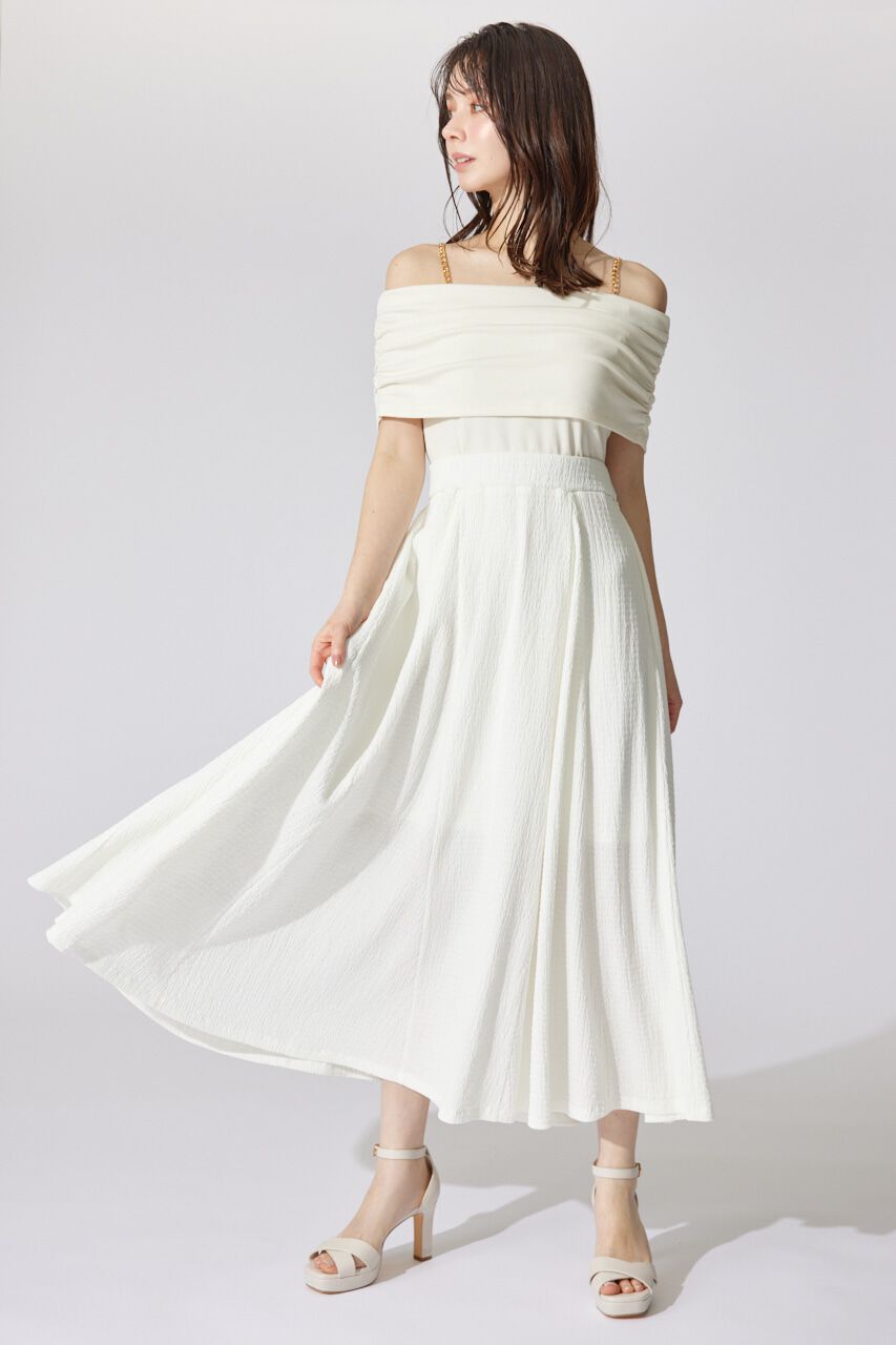 rienda「オフショルカットフレアワンピース」|ワンピース|