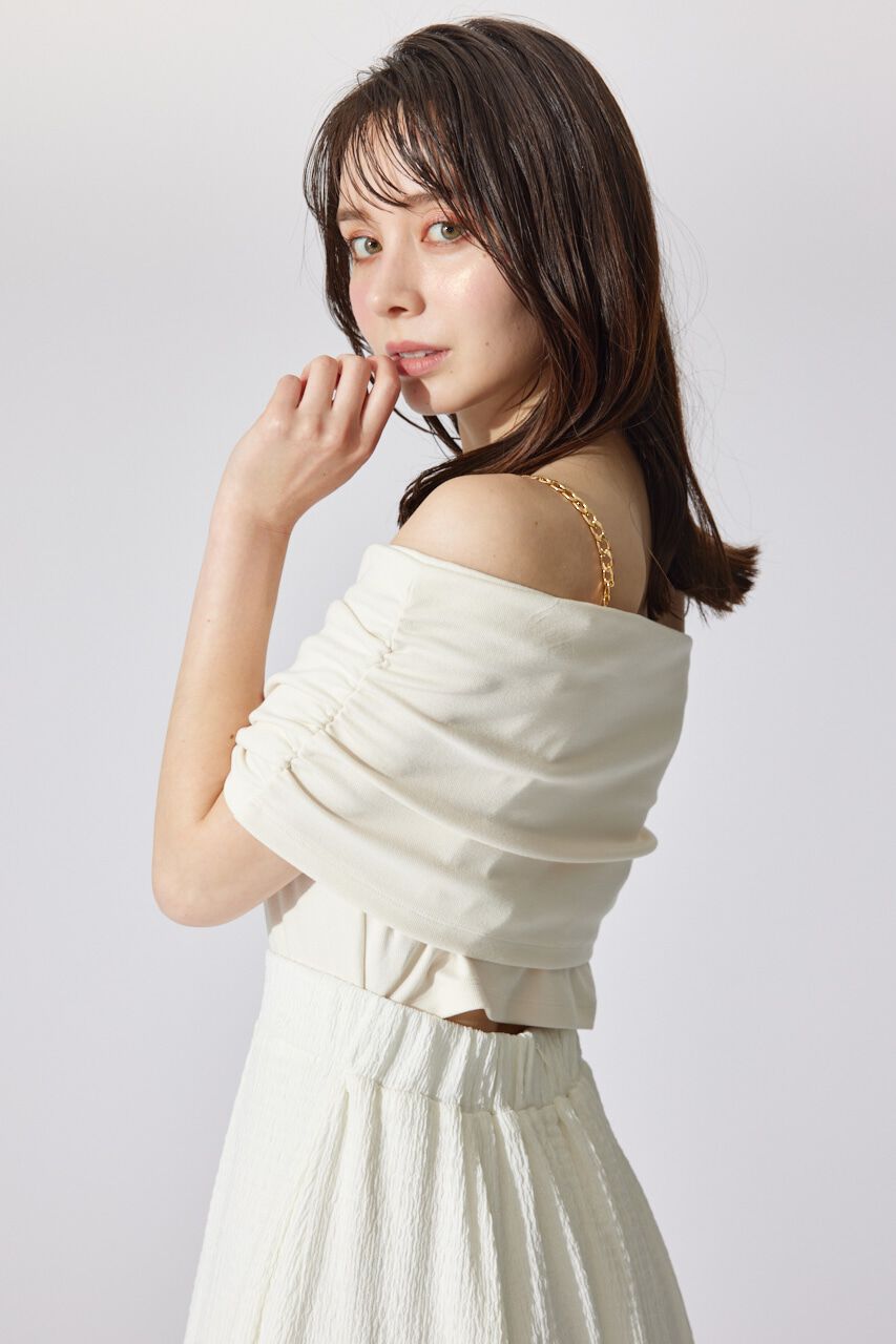 rienda「オフショルカットフレアワンピース」|ワンピース|