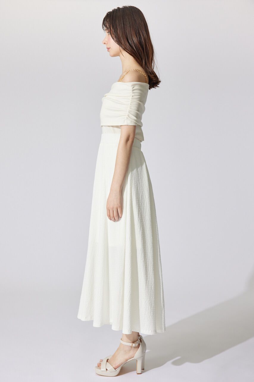 rienda「オフショルカットフレアワンピース」|ワンピース|