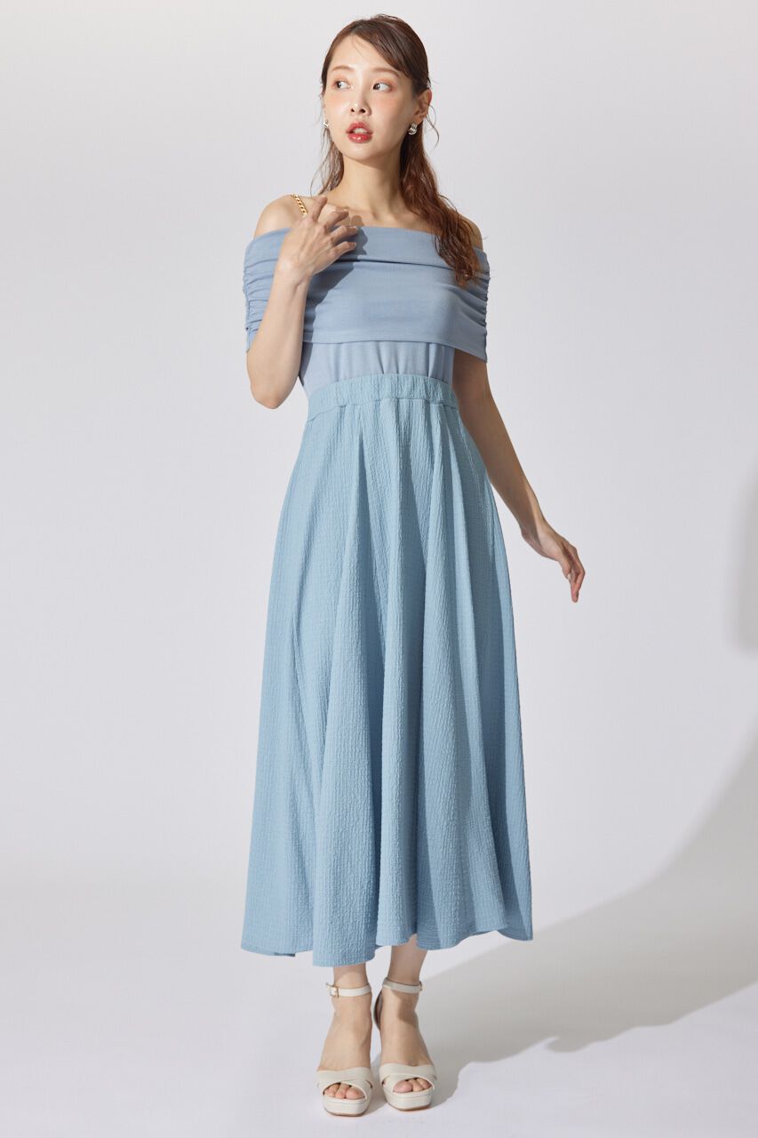 rienda「オフショルカットフレアワンピース」|ワンピース|