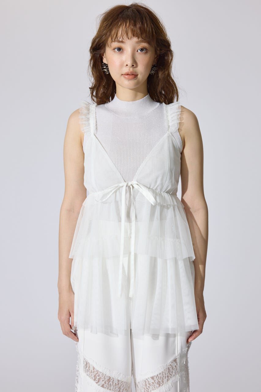 rienda「ボリュームチュールジレ」|シャツ・ブラウス|