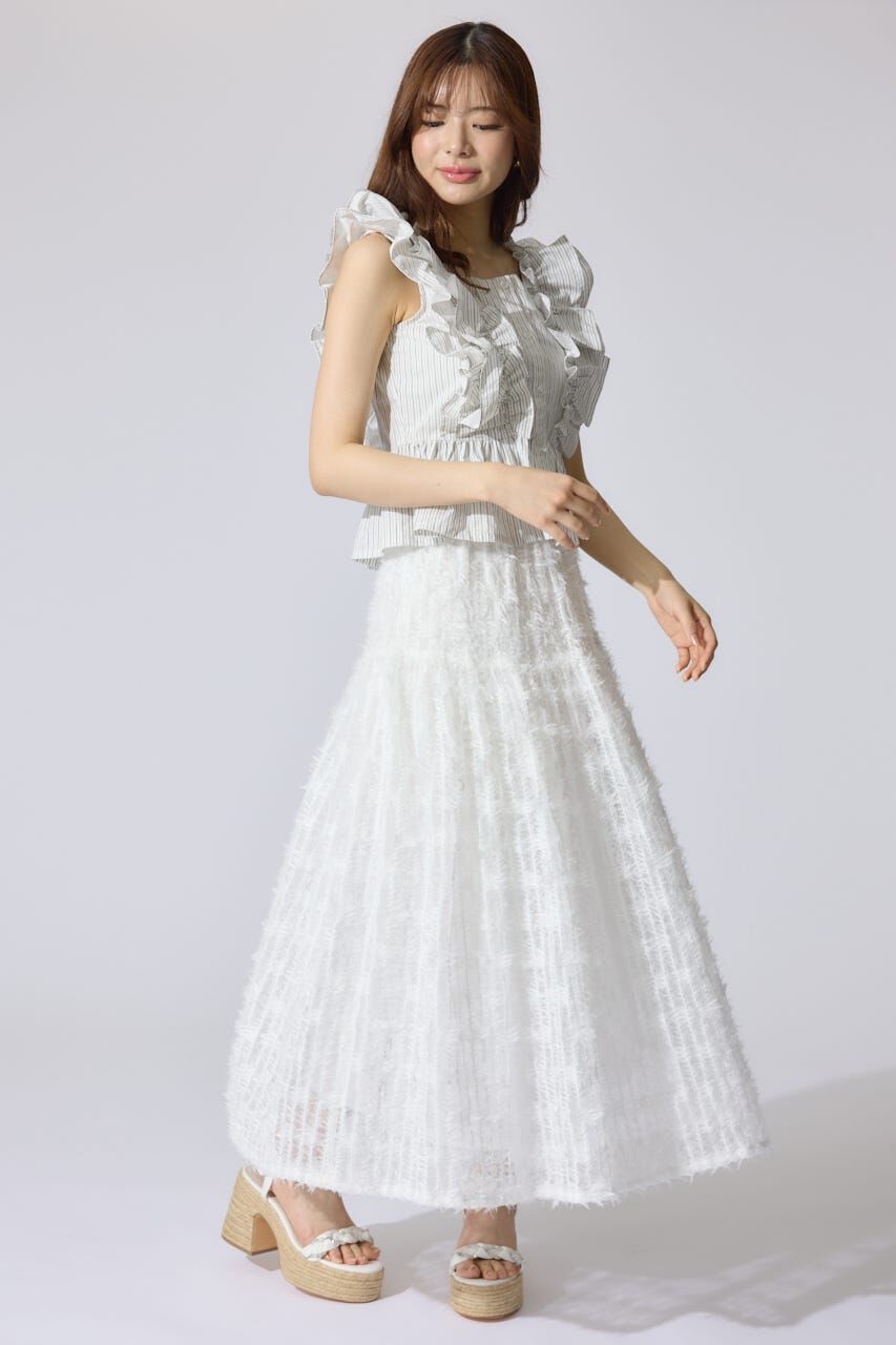 rienda「ダブルフリルブラウス」|シャツ・ブラウス|