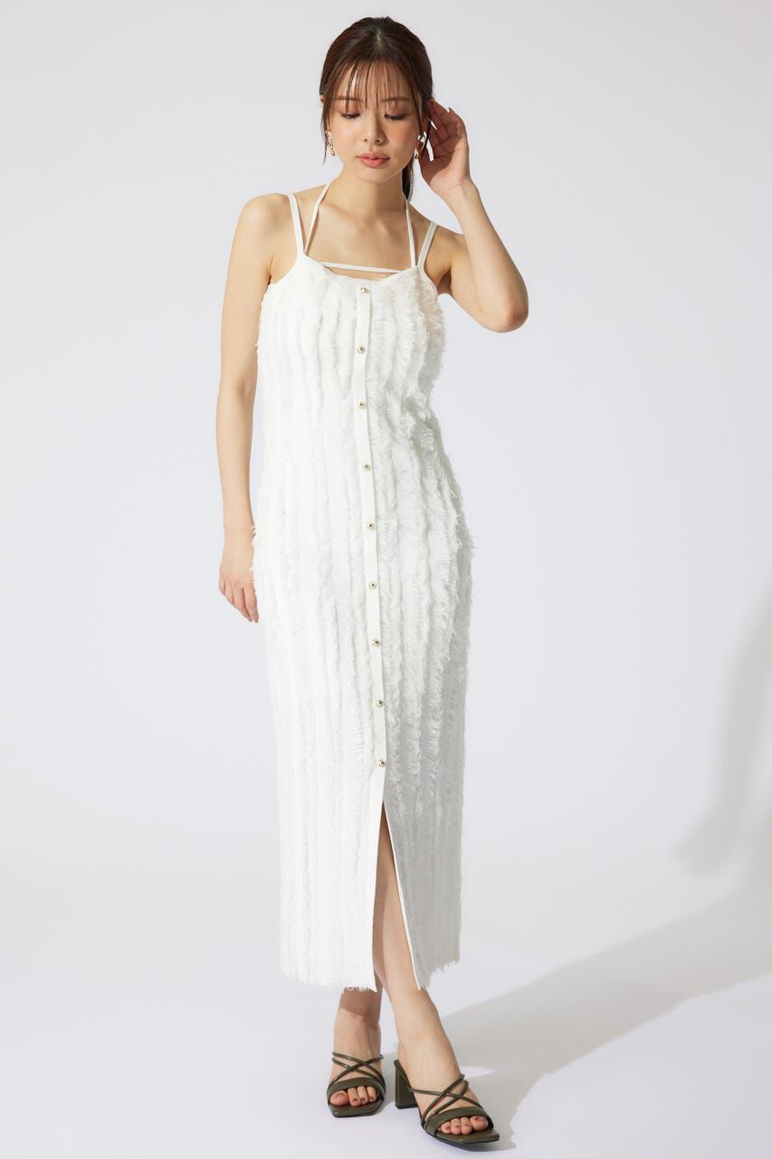 rienda「フリンジタイトニットワンピース」|ワンピース|